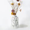 oem/odm services kimdio ceramic vase for home decor, abstract irregular design flower vase, living room decor minimalist decorative vases for pampas grass affordable bulk deals