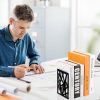 supplier direct sayglossy 3 pairs metal bookends for shelves decorative tree book holder leaf bookends geometrical art design book stopper for book divider holder home office (black,geometrical) wholesale prices