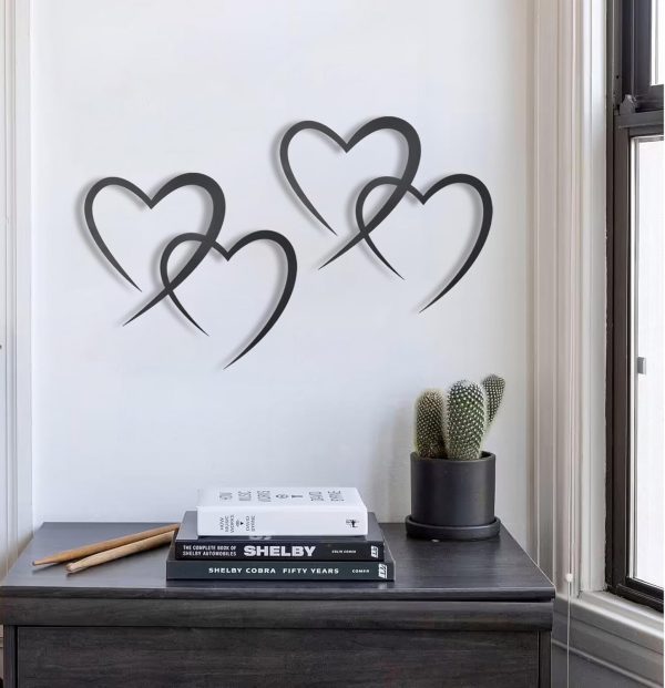 factory direct oyefly infinity heart metal wall decor,infinity heart wall decor for room living,wedding decor (black, style3 11.4 x 10.7in) volume discount