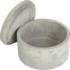 wholesale direct bloomingville a75500081 set of 2 grey round decorative cement lids boxes bulk purchase at factory prices