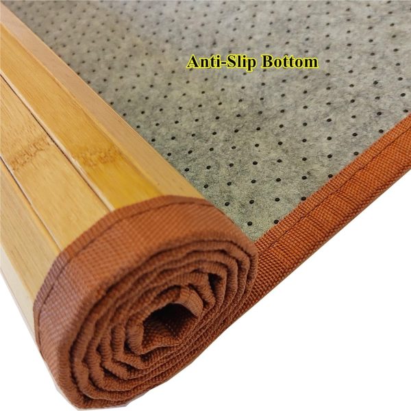 manufacturer direct hjjkkh area rug non-slip roll runner 118x23.6inches, non-skid floor mat for living room, indoor outdoor patio kitchen carpet rayon derived from bamboo trade price