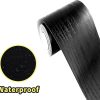 bulk purchase 10m black wood grain removable pvc waterproof border wall decor removable self adhesive kitchen bathroom tiles sticker wallpaper 4.2x390 trade price