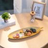 wholesale direct hanobe leaf wooden decorative tray: leaf shaped wood key tray decor leaves bowl for crystal small candle, gold bulk purchase at factory prices