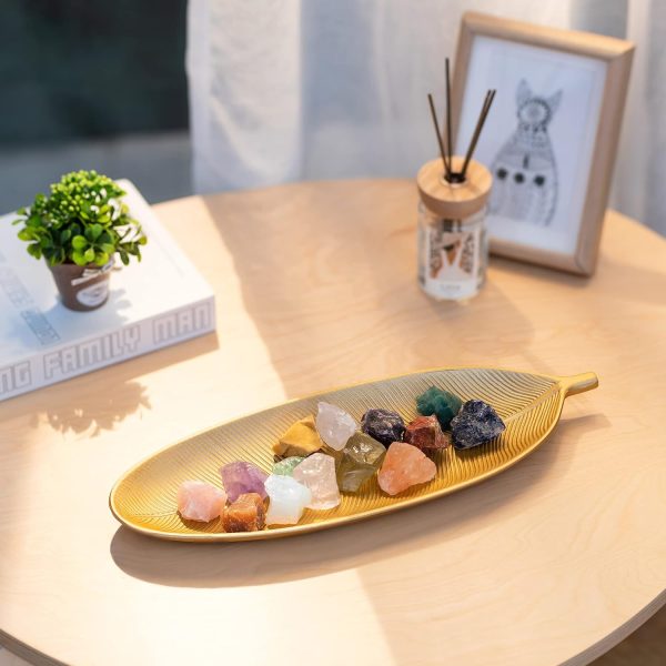 wholesale direct hanobe leaf wooden decorative tray: leaf shaped wood key tray decor leaves bowl for crystal small candle, gold bulk purchase at factory prices