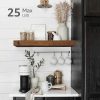 bulk purchase qeeig bathroom floating shelves for wall shelf over toilet wall mounted farmhouse small 16 inch set of 2, rustic brown (008-40bn) trade price