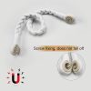 bulk purchase 4 pack white magnetic soft curtain tiebacks cotton hand-woven tieback holdback home decorative tie backs with wooden buckle for home office decor factory discount
