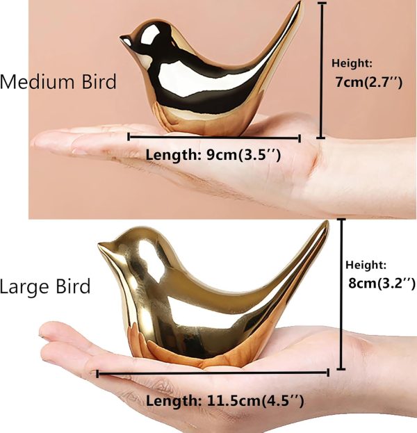 dropship from factory fantesticryan small birds statues gold home decor modern style figurine decorative ornaments for living room, bedroom, office desktop, cabinets mass production supply