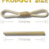 bulk purchase curtain holdbacks boho tiebacks for drapes, farmhouse jute rope cotton tie backs with rustic wood club, curtain accessories holders for indoor outdoor use, set of 4 factory discount