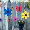 factory direct giftme 5 metal garden wall art decorative set of 4 cute ladybugs outdoor wall sculptures volume discount