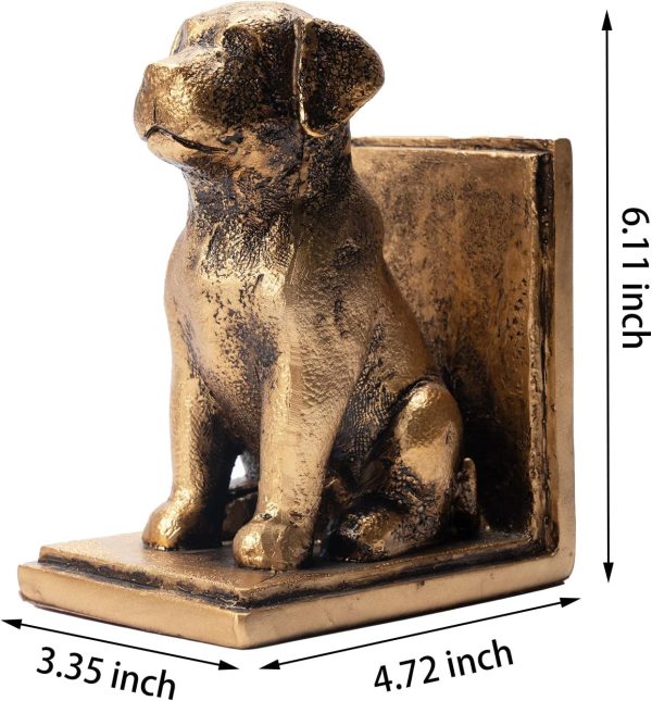 supplier direct book ends for shelves to hold books heavy duty,decorative bookend for bookshelf décor,cute animal dog book stopper labrador retriever statues for home, office desk decoration,1pair wholesale prices