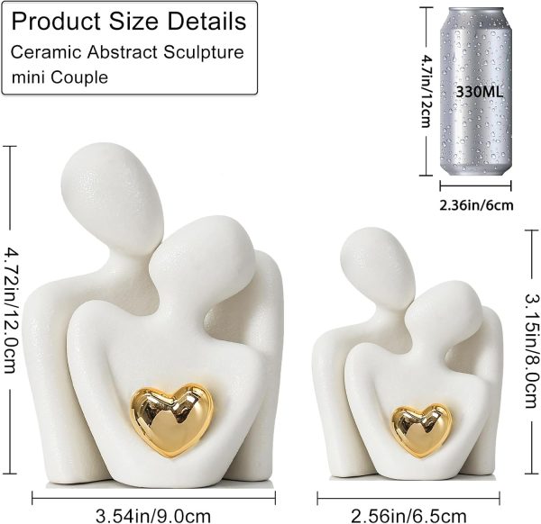 dropship from factory mini couple statue tv stand decor items for living room, abstract sculpture knick knacks home decor couples love office show pieces- for bedroom romantic gifts for valentine anniversary birthday mass production supply