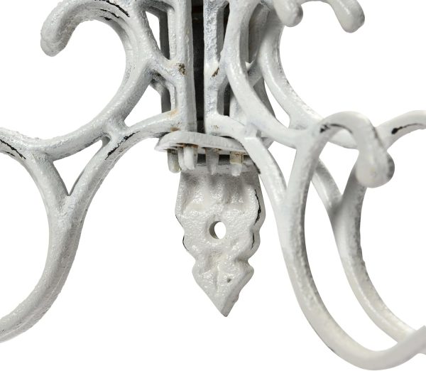 competitive pricing creative co-op antique decorative cast iron multi hook wall hanger with 15 hooks, distressed white one-stop wholesale