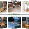 manufacturer direct bamboo wooden mini bath shower mats for small bathroom, small bamboo wood bathroom floor mat, sturdy and easy to clean(15.8 x 10.2 inch) trade price