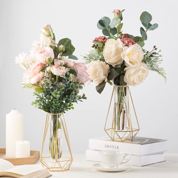 oem/odm services gold vase for home decor,flower vase for decor,geometric vases for centerpieces,gold glass vase for wedding decorations,gold vases for centerpieces,gold test tube vase (8.5 inch gold) affordable bulk deals