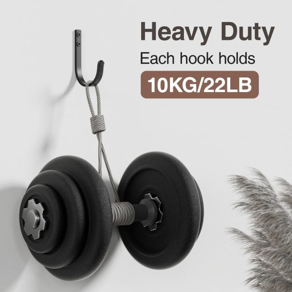 competitive pricing wall hooks for hanging towel/coat - 22lb screw in metal hanger wall mount, for outdoor, closet, door, bathrooms, for backpack, robe, black 5 pack one-stop wholesale