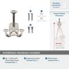 competitive pricing amerock h37004g10 | vicinity triple prong decorative wall hook | satin nickel hook for coats, hats, backpacks, bags | hooks for bathroom, bedroom, closet, entryway, laundry room, office one-stop wholesale