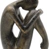 supplier direct lukitas unique decorative girl thinker bookends, home office books shelves stoppers holder, nonskid book stoppers, creative desktop ornaments for study room hotel shelves, resin, 1pair/2piece 6.5'' wholesale prices