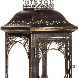 custom wholesale hobby lobby antique bronze metal lantern with glass panels, hinged door, intricate cut-out details, ideal for home decor, weddings, parties oem/odm services