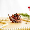 dropship from factory yu feng crystals bejeweled trinket box hand-painted brown snail animal figurine hinged jewelry box collectible for women mass production supply