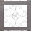 bulk purchase deco 79 wood scroll home wall decor window inspired wall sculpture with metal scrollwork relief, wall art 14" x 1" x 36", brown trade price