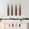 bulk purchase 4 pack wood wall planter with artificial eucalyptus, modern wall decor for living room bedroom bathroom entryway, farmhouse boho wall vases for dried flowers and faux plants trade price