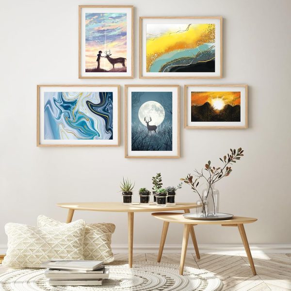 bulk purchase puthiac 11x14 oak wood picture frame - minimalist 11x14 frame wood for wall art decor, 11"x14" natural solid wood poster frames for wall art photo and prints(3 pack, beige) trade price