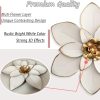 factory direct metal flower wall art decor, 10“ rustic modern floral sculpture, distressed iron wall hanging home decoration accent artworks for indoor kitchen bedroom living room office outdoor garden patio volume discount