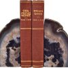 supplier direct nature's decorations agate bookends - a quality natural geode book ends with rubber bumpers for shelves, office, home decor - heavy duty cool stone bookend pair for decoration (2-3 lb) wholesale prices