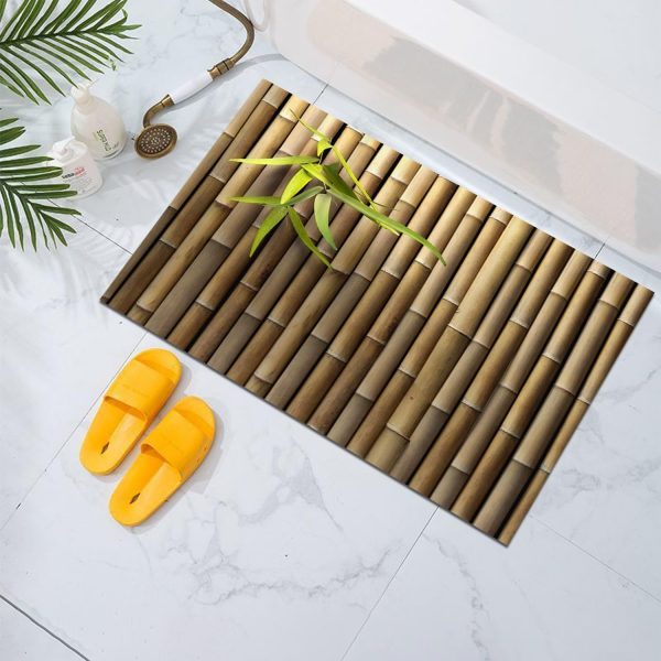 manufacturer direct bamboo 3d printed outdoor bath mat cute bathroom rugs funny non slip bathtub decor mats super absorbent floor carpet machine washable quick dry bahtmat for tub, shower, bedroom 20"x32" trade price