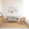 manufacturer direct homemonde handwoven 8'x10' jute area rug natural solid braided - eco friendly natural fiber - reversible farmhouse rug for living room, hallway, bedroom, dinning room, kitchen, office trade price