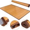 manufacturer direct happygrill bamboo area rug, 5' x 8' floor carpet, floor mat with anti-slip backing, easy care,indoor roll-up runner rug for bedroom, living room, entryway trade price