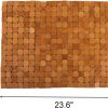 manufacturer direct dicunoy bamboo bath mat, bathroom shower rug, wooden toilet doormats for shower doorsteps, sauna, tub (23.6" l x 16" w) trade price