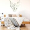 bulk purchase jetec hanging eucalyptus boho wall decor large boho bedroom wall hanging wooden bead garland artificial eucalyptus natural greenery decoration, 36 x 36 inch (simple color, wood chip style) trade price