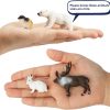 dropship from factory toymany 14pcs mini arctic animals figurines set, polar animals toys with polar bear, caribou, penguin, walrus, wolf figurines cake toppers birthday easter gifts for preschool kids mass production supply