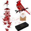 producer to buyer cardinal wind chimes for outside, cardinal gifts for women soothing tones memorial wind chime garden decor, 35" christmas windchimes outdoors for yard, patio, christmas new year discounted pricing