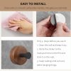 competitive pricing adhesive wooden wall hooks for hanging,3-pack modern coat hooks,farmhouse natural dark walnut wood hooks for hanging hats towels robe clothes keys bags... one-stop wholesale