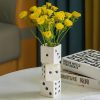 oem/odm services ceramic dice vase - unique decor for dried flowers, rose, pampas grass - stunning design for any modern space for inspiring smiles affordable bulk deals