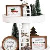 wholesale direct the ultimate farmhouse christmas tiered tray decor set - beautiful year round seasonal & halloween holiday decoration bundle - the perfect fall centerpiece design for home & kitchen decor bulk purchase at factory prices