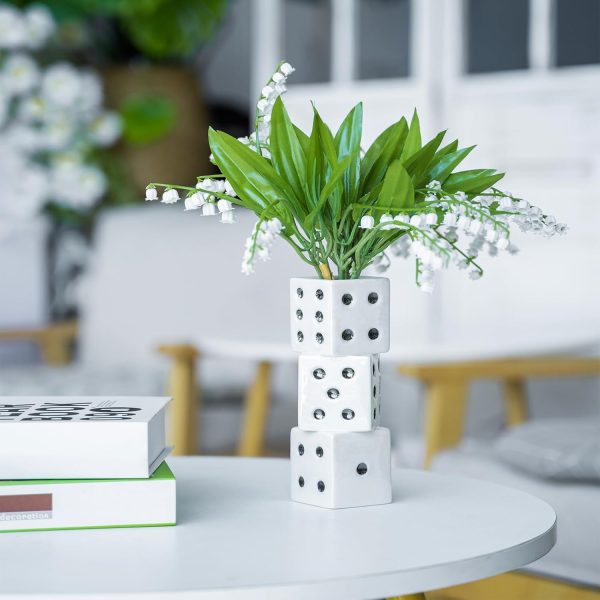 oem/odm services ceramic dice vase - unique decor for dried flowers, rose, pampas grass - stunning design for any modern space for inspiring smiles affordable bulk deals