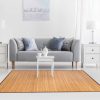 manufacturer direct happygrill bamboo area rug, 5' x 8' floor carpet, floor mat with anti-slip backing, easy care,indoor roll-up runner rug for bedroom, living room, entryway trade price