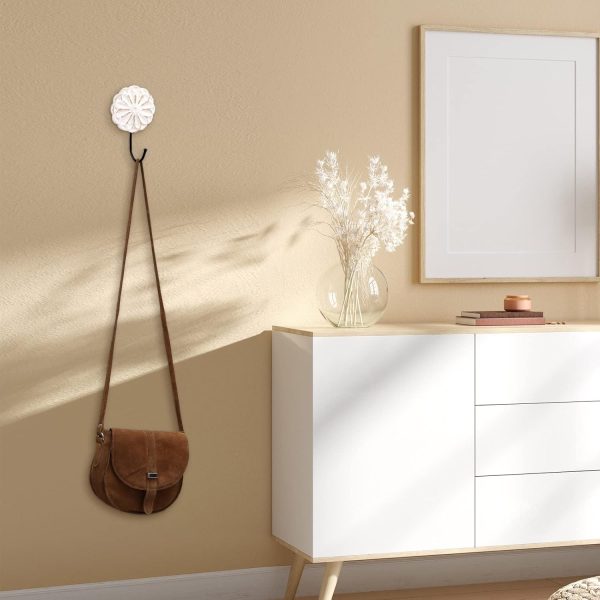 competitive pricing weysat wood farmhouse coat hooks, 3 pcs distressed vintage wall hooks with screws, white decorative hooks for key towel (chi-weysat-408) one-stop wholesale