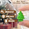 dropship from factory domestar 30pcs miniature christmas ornaments, mini resin christmas figurines miniature snowman figurines fairy garden for crafts advent calendar christmas ball fillers mass production supply