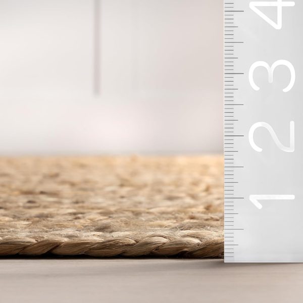 manufacturer direct nuloom 3x5 rigo jute hand woven area rug, natural, solid farmhouse design, natural fiber, for bedroom, living room, dining room, hallway, office, kitchen, entryway trade price