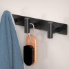competitive pricing hufeeoh coat hooks wall mount, stainless steel 3 hooks towel hooks black t shaped coat hanger wall mount, heavy duty wall hooks purse rack for hanging one-stop wholesale