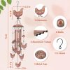producer to buyer chicken wind chimes for outside,chicken gifts for women/men/sympathy gift/memorial gifts/birthday festival gifts metal windchimes outdoors/indoors,patio decor,garden decor,home,yard decor discounted pricing
