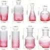 oem/odm services brajttt pink flower vase set, glass bud vase in bulk set of 8,artistic and cultural flavor mini vases for home office decor, bedroom, office, living room decorations,wedding affordable bulk deals