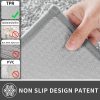 global sourcing yimobra bathroom rugs mat, extra soft comfortable bath rugs, non-slip, water absorbent and thick bathroom floor mats, machine washine, shaggy rugs for shower bathtubs, 24" x 17", grey&white oem/odm services