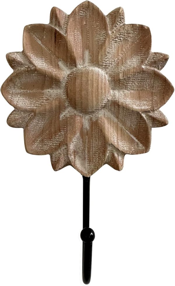 competitive pricing flower towel hooks decorative hooks hanger for hanging clothes, keys, towels - decorative wall mount hook command single rack for entryway, bathroom, kitchen one-stop wholesale