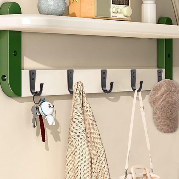 competitive pricing wodegift 5pcs large size wall hooks, heavy duty wall hooks for hanging, coat hooks for hanging, large size wall hooks, for hanging heavy duty pans, backpacks, coats and garage items (black hooks) one-stop wholesale