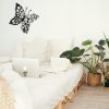 factory direct ez4ence butterfly decoration wall art boho home decor hanging appearance metal flower for bedroom living room wall,black(medium) volume discount